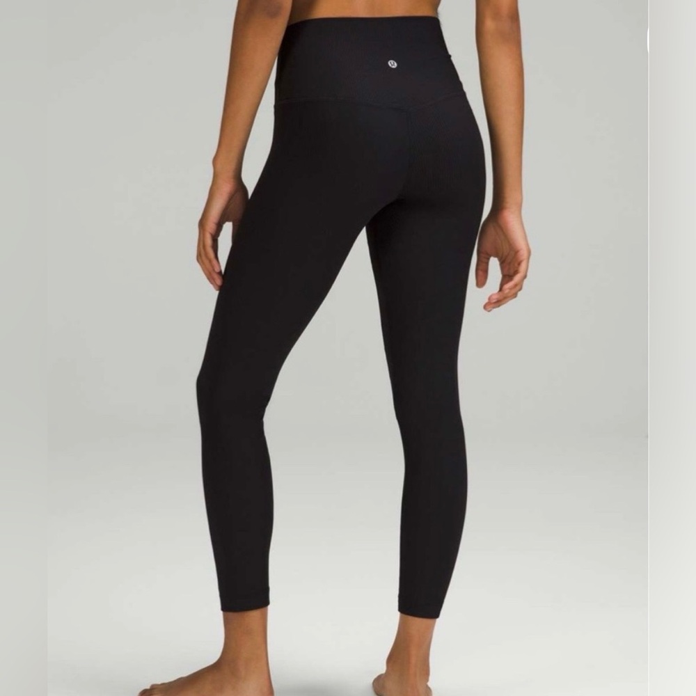Lululemon Align Ribbed High-rise Black Leggings 25” - Picture 2 of 7